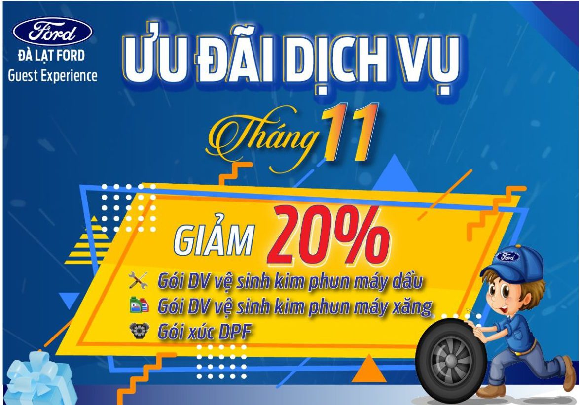 Giảm Giá Dịch Vụ Tháng 11 Tại Đà Lạt Ford